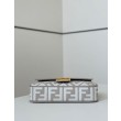 Borse Replica a tracolla classica Fendi Baguette FF ricamato grigio
