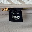 Borse Replica a tracolla classica Fendi Baguette FF ricamato grigio