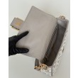 Borse Replica a tracolla classica Fendi Baguette FF ricamato grigio
