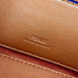 Borse Firmate Replica Fendi Baguette con manico superiore e logo FF impresso marrone