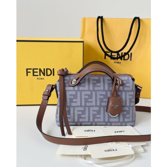 Borse Replica Fendi Denim Vitello Grace FF Mini By The Way Boston Blu