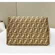 Borsa tote reversibile grande Fendi Roll Albicocca