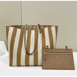 Borsa tote reversibile grande Fendi Roll Albicocca