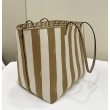Borsa tote reversibile grande Fendi Roll Albicocca