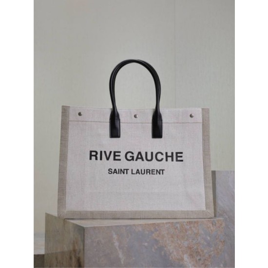 Borse Replica tote YSL Saint Laurent Rive Gauche beige