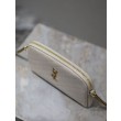 Pochette trapuntata con zip Gaby YSL Saint Laurent Bianco