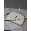 Pochette trapuntata con zip Gaby YSL Saint Laurent Bianco