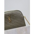 Pochette trapuntata con zip Gaby YSL Saint Laurent Blu