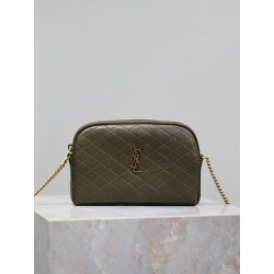 Pochette trapuntata con zip Gaby YSL Saint Laurent Blu