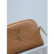 Pochette trapuntata con zip Gaby YSL Saint Laurent marrone