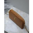 Pochette trapuntata con zip Gaby YSL Saint Laurent marrone