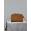 Pochette trapuntata con zip Gaby YSL Saint Laurent marrone