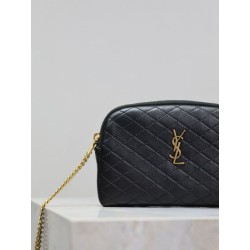 Pochette trapuntata con zip Gaby YSL Saint Laurent Nero