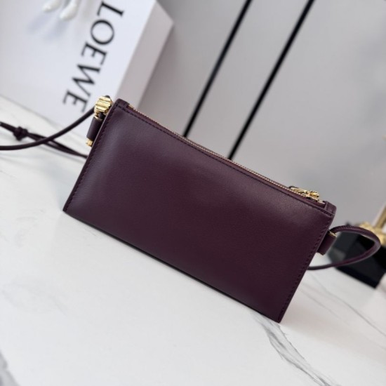 Replica di lusso Imitazioni borse griffate Loewe Joya Pouch Nappa Borgogna Imitazioni Cloni Imitazioni borse griffate Loewe Joya Pouch Nappa Borgogna firmate