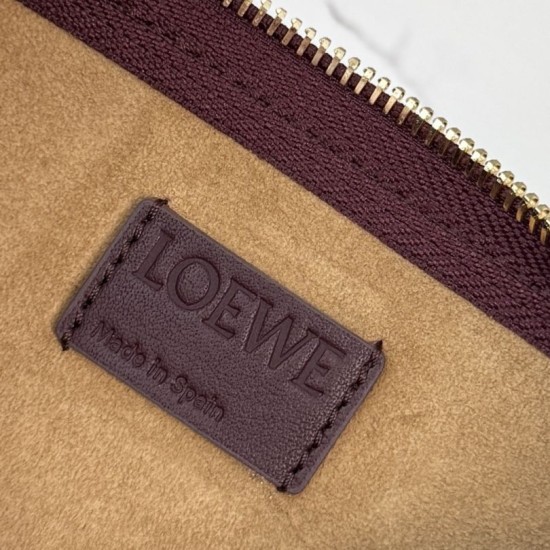 Replica di lusso Imitazioni borse griffate Loewe Joya Pouch Nappa Borgogna Imitazioni Cloni Imitazioni borse griffate Loewe Joya Pouch Nappa Borgogna firmate