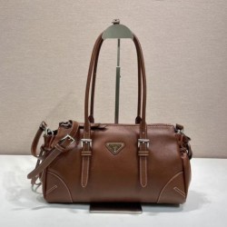 Cloni Borsa Prada Bonne con manico superiore 1BG628 Borgogna firmate