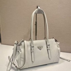 Replica di lusso Borsa Prada Bonne con manico superiore 1BG628 Bianco Imitazioni Cloni Borsa Prada Bonne con manico superiore 1BG628 Bianco firmate