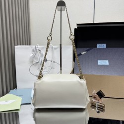 Replica di lusso Borse a tracolla Prada Tumulte piccola 1BD395 Bianco Imitazioni Cloni Borse Replica a tracolla Prada Tumulte piccola 1BD395 Bianco firmate