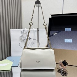 Cloni Borse Replica a tracolla Prada Tumulte piccola 1BD395 Bianco firmate