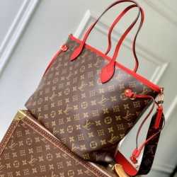Replica di lusso Borsa a tracolla Louis Vuitton Monogram Inside Out Neverfull MM M12708 Rossa Imitazioni Cloni Borsa a tracolla Louis Vuitton Monogram Inside Out Neverfull MM M12708 Rossa firmate