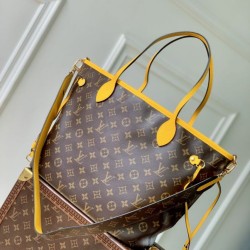 Cloni Borse Imitazioni a tracolla LV Monogram Inside Out Neverfull MM M12708 Giallo firmate