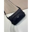 Borsa a tracolla da uomo Prada nylon/saffiano 2VH192 Nero