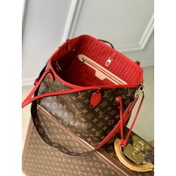 Borsa a tracolla LV Monogram Inside Out Neverfull MM M12708 Rossa