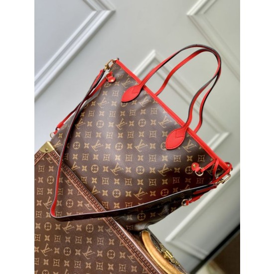 Borsa a tracolla LV Monogram Inside Out Neverfull MM M12708 Rossa