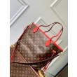 Borsa a tracolla LV Monogram Inside Out Neverfull MM M12708 Rossa