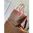 Borsa a tracolla LV Monogram Inside Out Neverfull MM M12708 Rossa