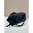 Replica Perfetta a tracolla Prada da uomo nylon/saffiano nera