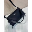 Replica Perfetta a tracolla Prada da uomo nylon/saffiano nera