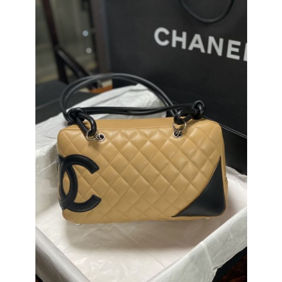 Borsa da bowling Chanel Cambon Ligne Marrone