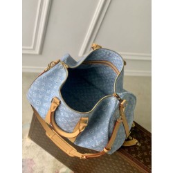 Borsa LV Keepall Bandoulière 45 M25334 Blu cielo