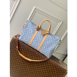 Borsa LV Keepall Bandoulière 45 M25334 Blu cielo