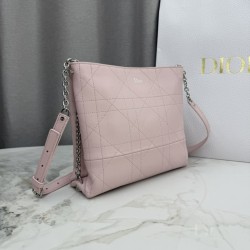 Cloni Borse Dior Trianon con catena piatta macrocannage Rosa firmate