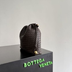 Replica di lusso Borse con coulisse Bottega Veneta Intrecciato Caffè Imitazioni Cloni Borse con coulisse Bottega Veneta Intrecciato Caffè firmate