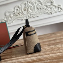 Replica di lusso Marsupio Loro Piana Extra Pocket L19 con maniglia superiore Nero Imitazioni Cloni Marsupio Loro Piana Extra Pocket L19 con maniglia superiore Nero firmate