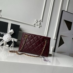 Replica di lusso Borse Alta Qualità shopping piccola Chanel 26S AS6248 Borgogna Imitazioni Cloni Borse Replica Alta Qualità shopping piccola Chanel 26S AS6248 Borgogna firmate