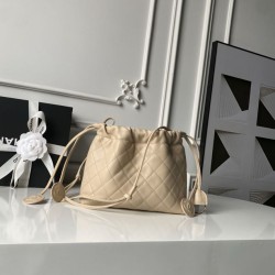 Cloni Borsa Replica 1:1 a secchiello trapuntata Chanel 25 con coulisse AP5317 Albicocca firmate