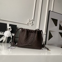 Replica di lusso Borse Imitazioni a secchiello trapuntata Chanel 25 con coulisse AP5317 Caffè Imitazioni Cloni Borse Imitazioni a secchiello trapuntata Chanel 25 con coulisse AP5317 Caffè firmate