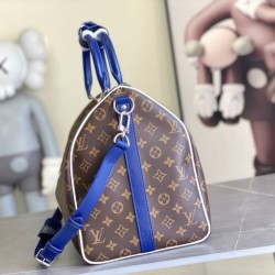 Cloni Bora Pari all'originale replica da viaggio Louis Vuitton Keepall Bandoulière 50 M28161 firmate