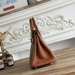 Replica di lusso Borsa Hermès Birkin 25cm/30cm bicolore pelle Togo Marrone/Grigio Imitazioni Cloni Borsa Hermès Birkin 25cm/30cm bicolore pelle Togo Marrone/Grigio firmate