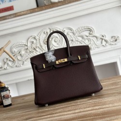 Cloni Borse Imitazioni Hermès Birkin 25cm/30cm bicolore pelle Togo Borgogna firmate