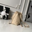 Borsa Replica 1:1 a secchiello trapuntata Chanel 25 con coulisse AP5317 Albicocca