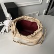Borsa Replica 1:1 a secchiello trapuntata Chanel 25 con coulisse AP5317 Albicocca