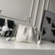 Borse Replica Alta Qualità a secchiello trapuntata Chanel 25 con coulisse AP5317 Bianca