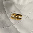 Borse Replica Alta Qualità a secchiello trapuntata Chanel 25 con coulisse AP5317 Bianca