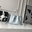 Borse Firmate Replica a secchiello trapuntata Chanel 25 con coulisse AP5317 Blu