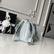 Borse Firmate Replica a secchiello trapuntata Chanel 25 con coulisse AP5317 Blu